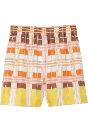 Burberry Short en soie à motif géométrique