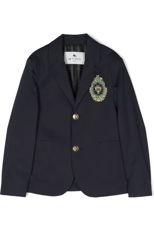Etro Veste blazer à logo brodé