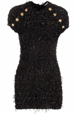Balmain Robe courte brodée de sequins