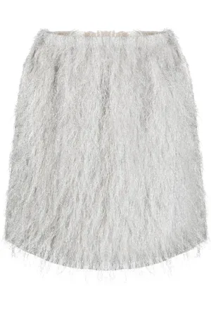 ALYSI Minijupe à détail de plumes