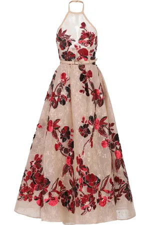 Elie saab Robe longue évasée à sequins