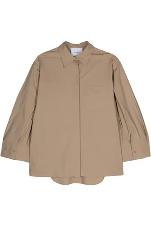 NUDE Chemise en popeline à col pointu