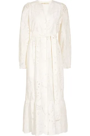 Marie Oliver Robe mi-longue Hannon à broderies