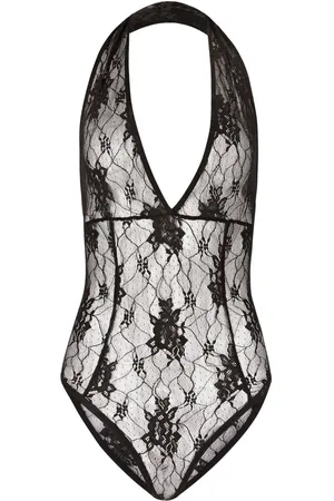 Nina Ricci Body en dentelle fleurie à dos nu