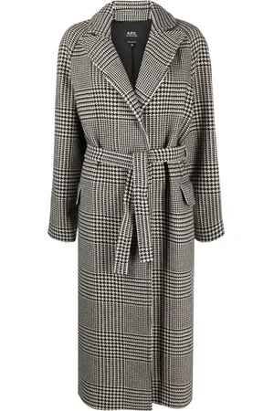 A.P.C. Manteau en laine mélangée à taille ceinturée