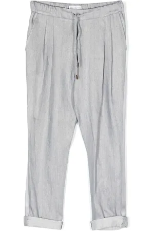 Brunello Cucinelli Pantalon en lin à pinces