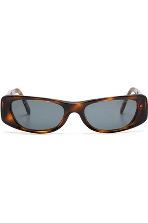 Salvatore Ferragamo Lunettes de soleil à effet écailles de tortue