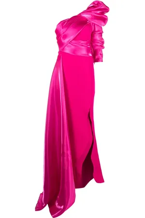 Gaby Charbachy Robe longue à design asymétrique à une épaule