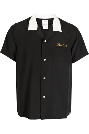 VISVIM Chemise en soie à logo brodé