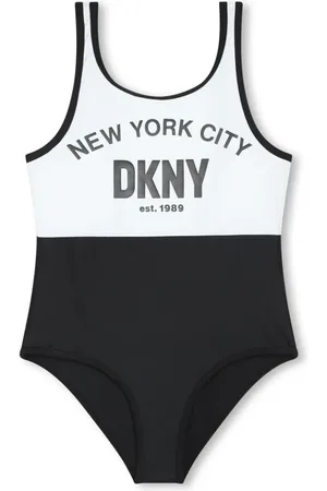 DKNY Maillot de bain bicolore à logo imprimé