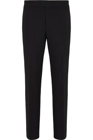 Giorgio Armani Pantalon de costume slim à plis marqués