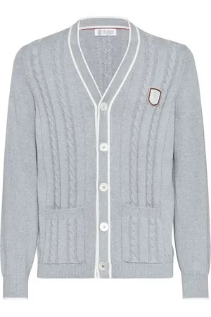 Brunello Cucinelli Cardigan en maille torsadée