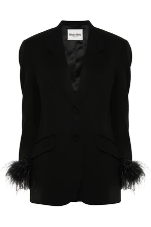 Miu Miu Blazer à détails de plumes