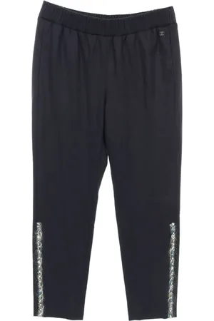 CHANEL Pantalon en laine à détails tressés (1986-1988)