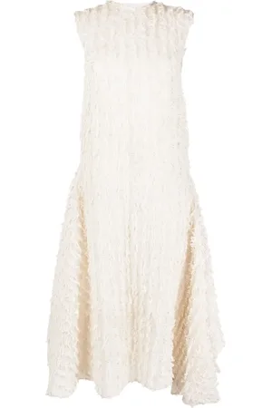 Calcaterra Robe mi-longue à bords francs