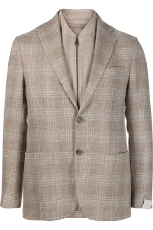 corneliani Blazer boutonné à carreaux