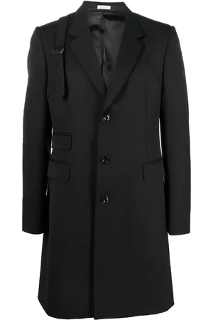 Alexander McQueen Manteau en laine à simple boutonnage