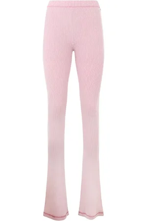 GCDS Pantalon en maille nervurée à coupe évasée