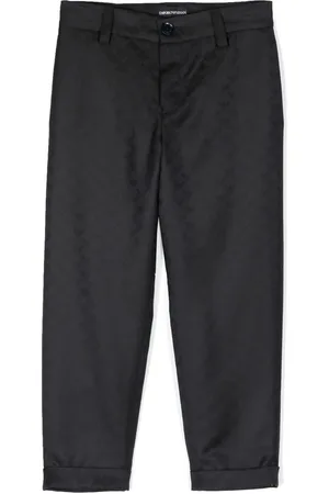 Emporio Armani Pantalon en jacquard à coupe droite