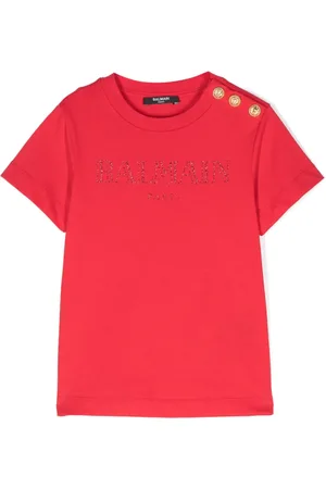 Balmain T-shirt à logo pailleté