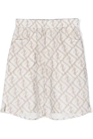 Fendi Short en lin à motif monogrammé