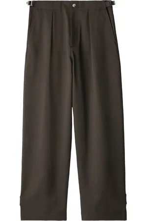 Burberry Pantalon en coton à coupe droite