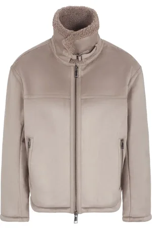 Armani Exchange Veste à col en peau lainée
