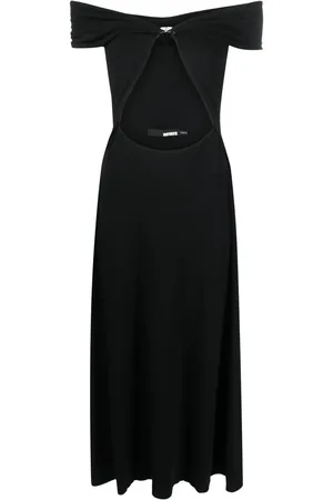 ROTATE Robe mi-longue à épaules dénudées