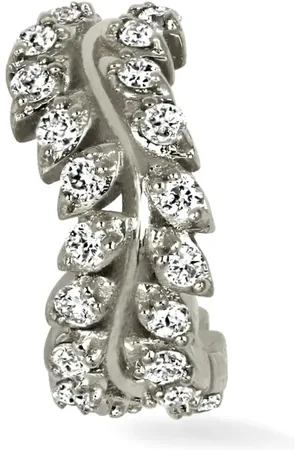 Lark & Berry Créole Whispering Vine en or blanc 14ct pavée de diamants