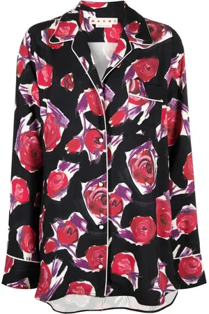 Marni Chemise à roses imprimées