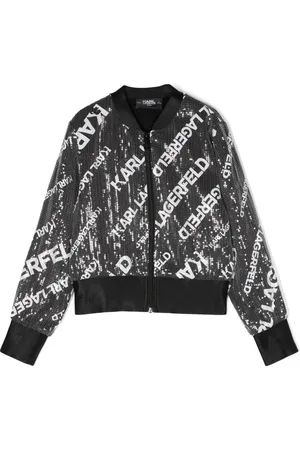 Karl Lagerfeld Veste bomber à logo imprimé