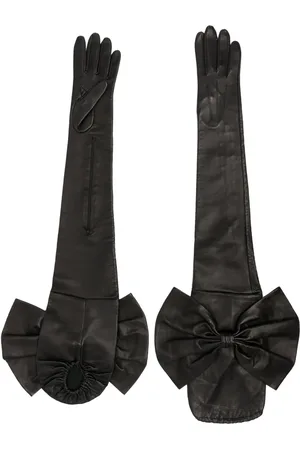 Manokhi Gants en cuir à détails de nœuds