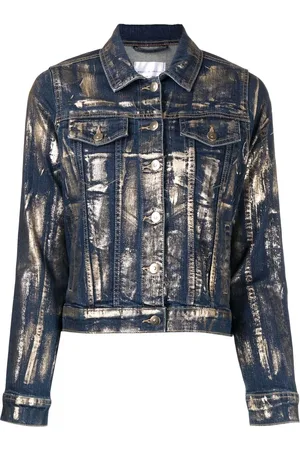 Madison.Maison Veste en jean à imprimé métallisé