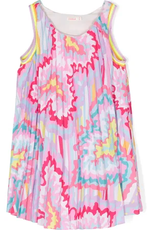 Billieblush Robe plissée à imprimé abstrait