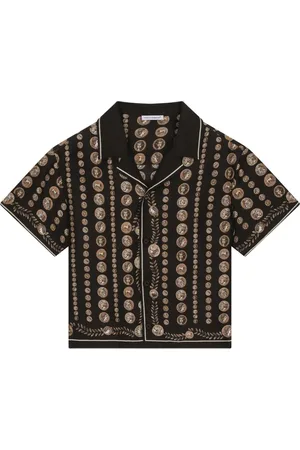 Dolce & Gabbana Chemise en soie à imprimé graphique