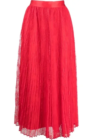 Twin-Set Robe bordée de dentelle à plis