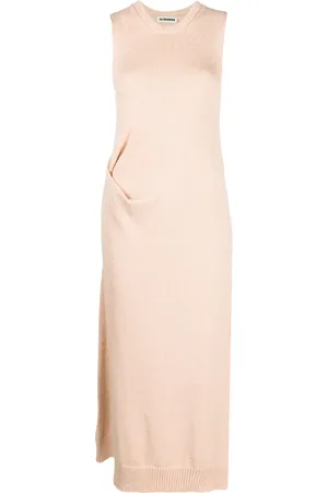 Jil Sander Robe en maille fine à coupe longue