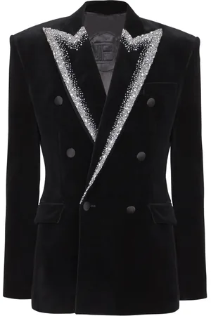 Balmain Veste en velours à broderies