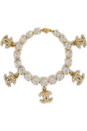 CHANEL Bracelet strassé à logo CC (1996)