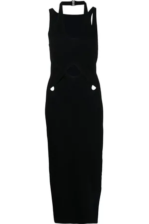DION LEE Robe mi-longue à découpes