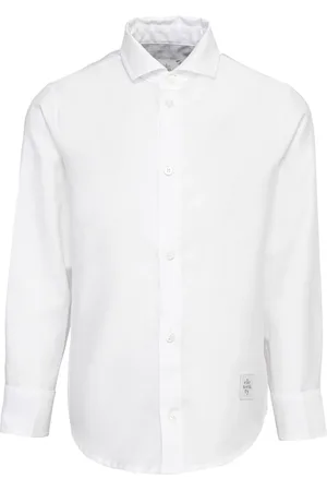 ELEVENTY Chemise en coton à logo appliqué