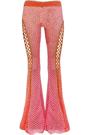 Roberta Einer Pantalon en maille ajourée à coupe évasée
