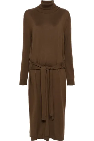 LEMAIRE Robe mi-longue à imprimé trompe l’œil