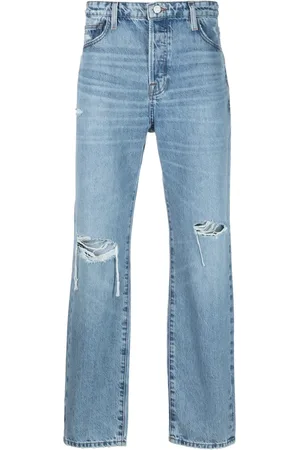 Frame Jean droit à effet usé