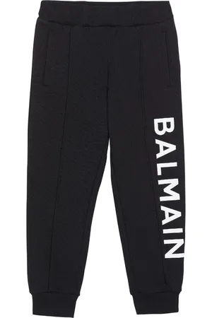 Balmain Pantalon de jogging en coton à logo imprimé