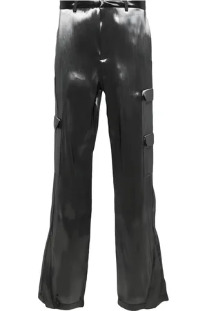 HELIOT EMIL Pantalon droit Liquid Metal à poches cargo