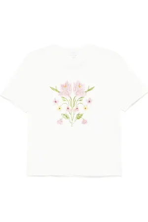 Giambattista Valli T-shirt à fleurs brodées