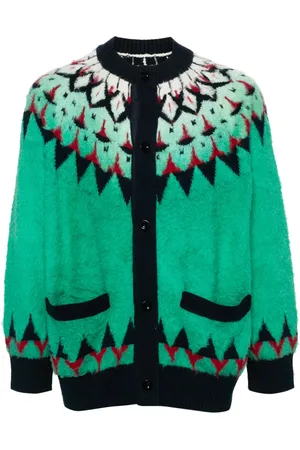 SACAI Cardigan à motif en jacquard