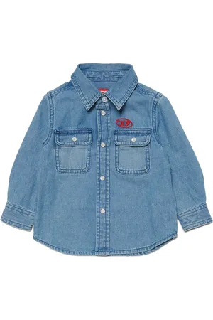 Diesel Chemise en jean Cartob à logo brodé