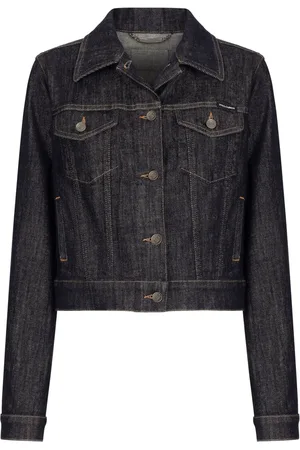 Dolce & Gabbana Veste en jean à logo appliqué
